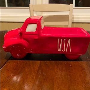 Rae Dunn Red USA decorative truck